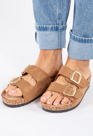 Soft Gold Buckle Sandal