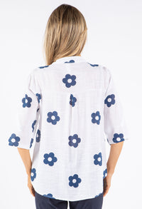 Floral Print Buttoned Blouse