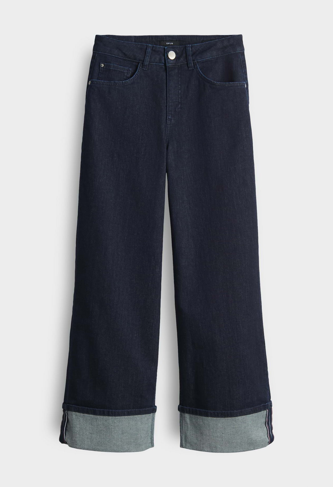 Miva Turn-Up Cropped Wide Jeans