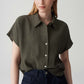 Fasinga Loose shirt blouse with crinkle structure