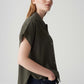 Fasinga Loose shirt blouse with crinkle structure