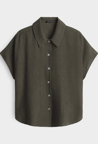 Fasinga Loose shirt blouse with crinkle structure