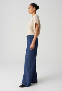 Melane Denim Wide Leg Joggers