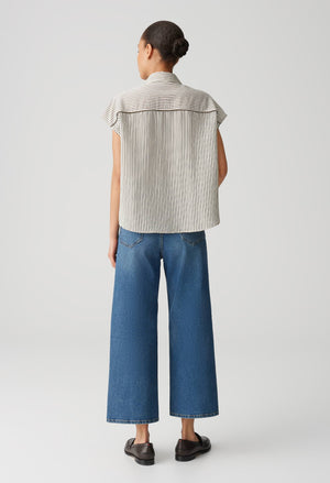 Famella regular striped blouse