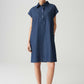 Wellja Loose Denim Shirt Dress