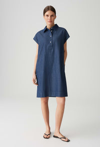 Wellja Loose Denim Shirt Dress