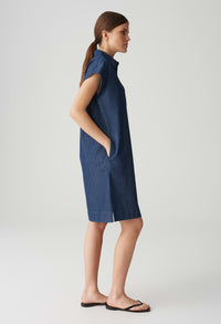 Wellja Loose Denim Shirt Dress