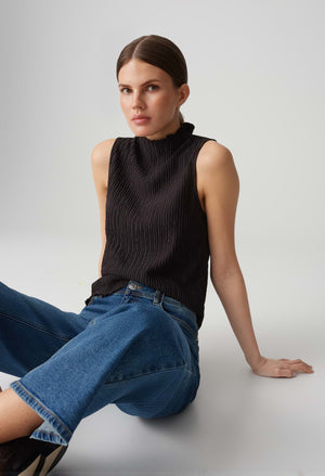 Idala slim jersey top