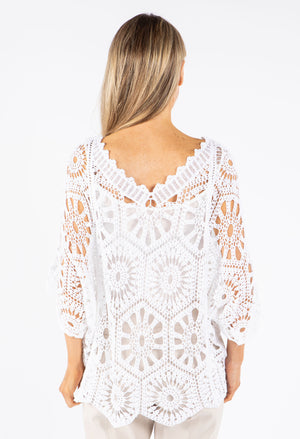 Crochet Two in One V-Neck Top