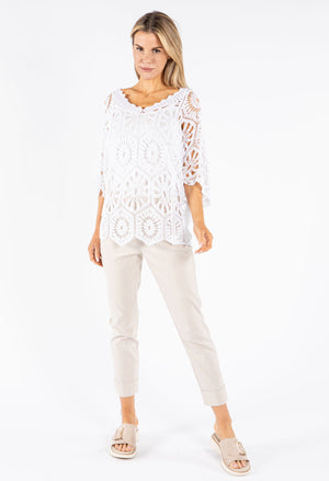 Crochet Two in One V-Neck Top