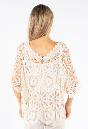 Crochet Two in One V-Neck Top