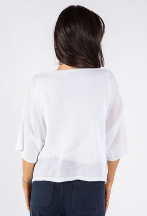 V-Neck Cropped Knit Cardigan