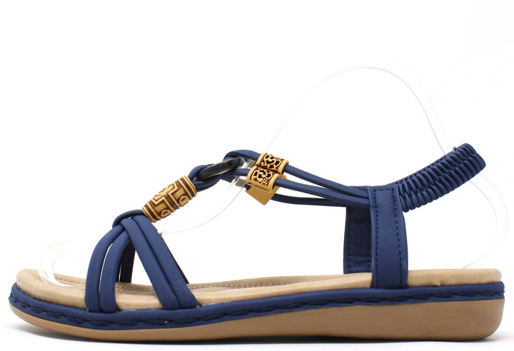 Wooden Look Beaded Sandal