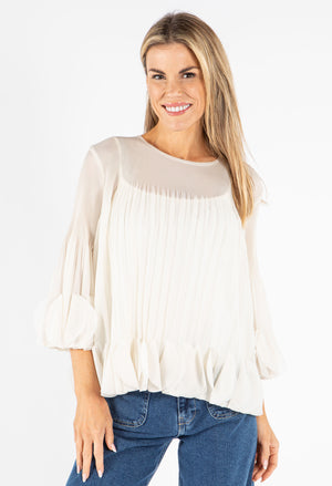Petal Pleated Blouse