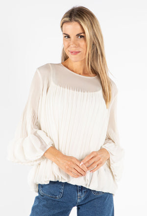 Petal Pleated Blouse