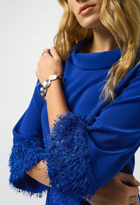 Mini Shift Dress With Fringe