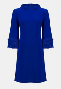 Mini Shift Dress With Fringe