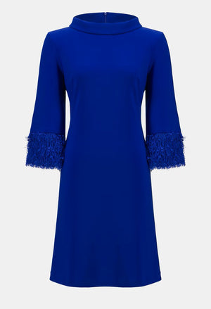 Mini Shift Dress With Fringe