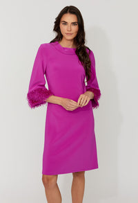 Mini Shift Dress With Fringe