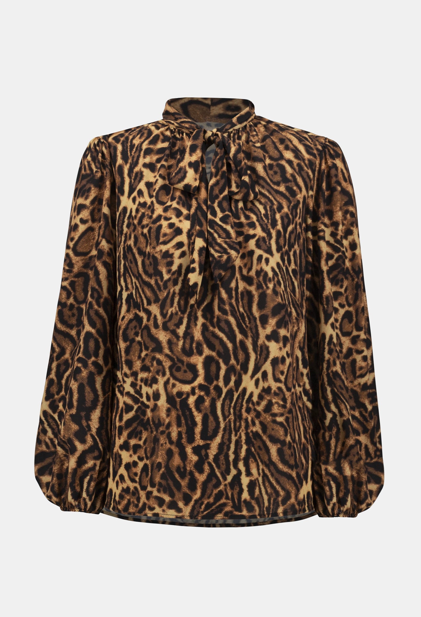 Animal Print V-Neck Blouse