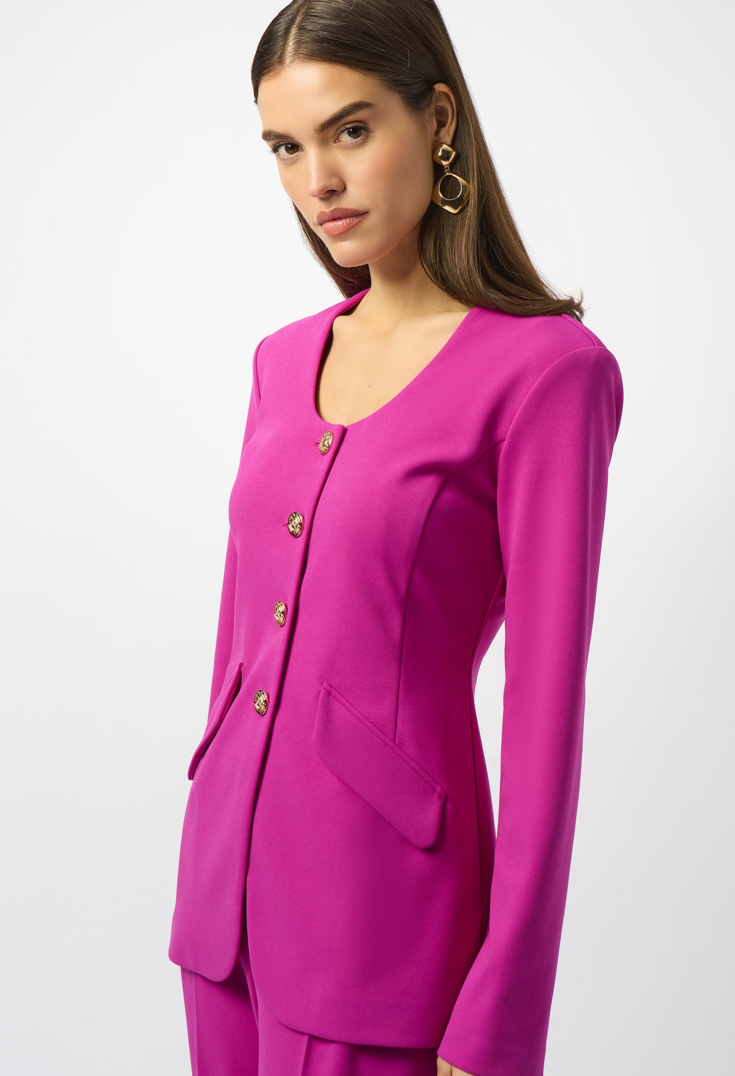 Formal Round-neck Top