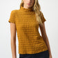 Textured High Neck Top