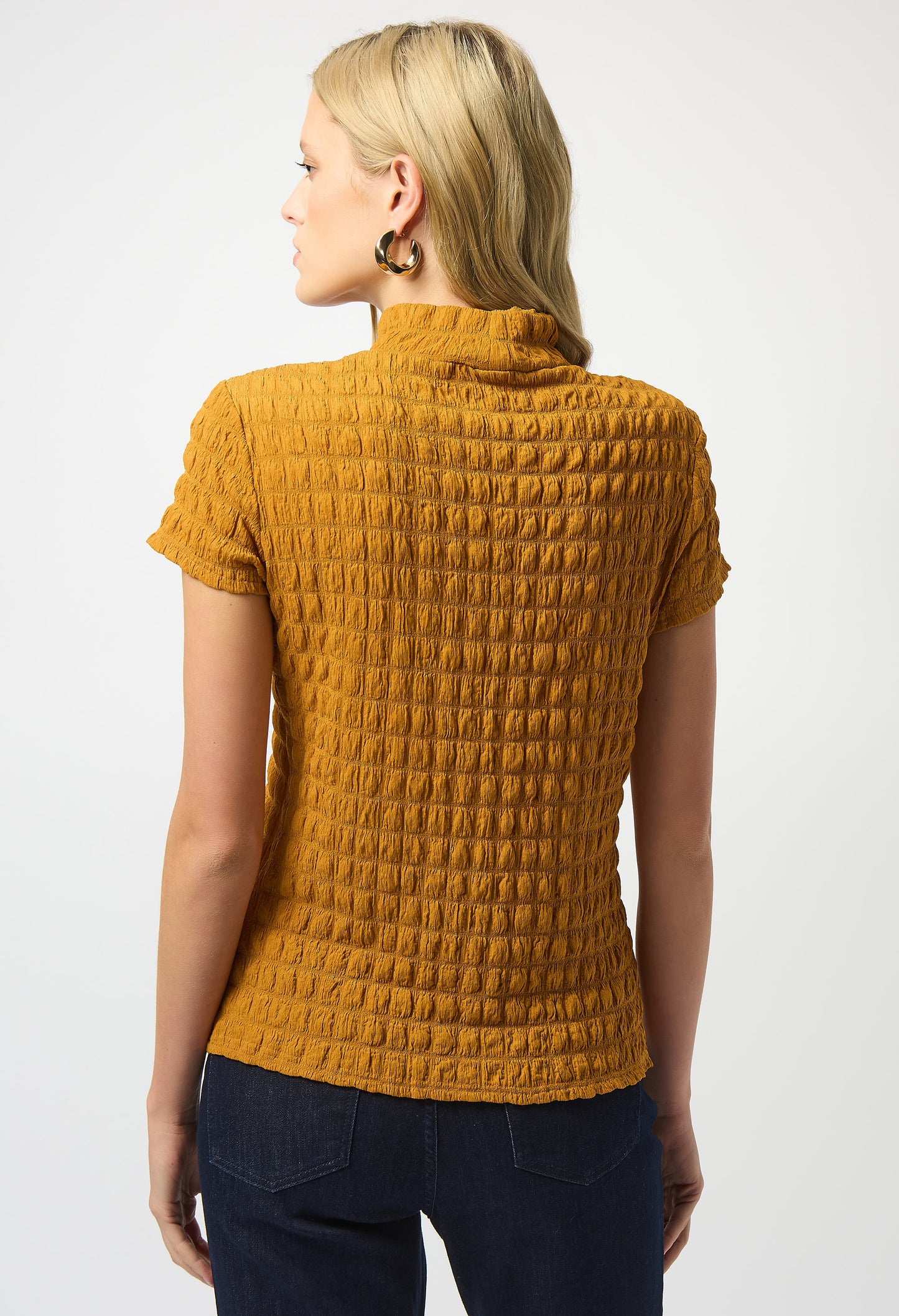 Textured High Neck Top