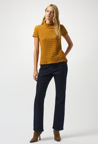 Textured High Neck Top