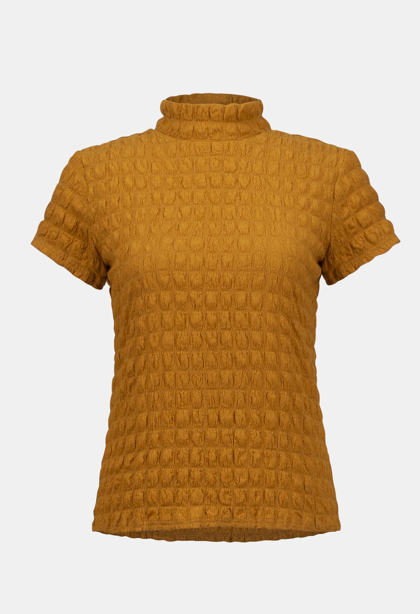 Textured High Neck Top