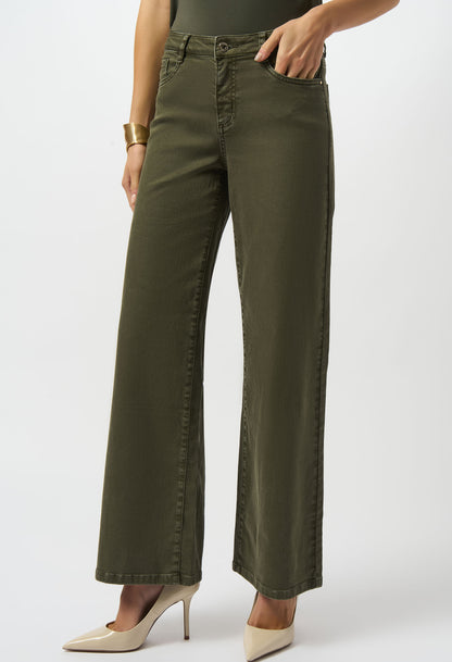 Wide-leg Mid-rise Jeans