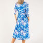 Floral Print Mesh Wrap Dress