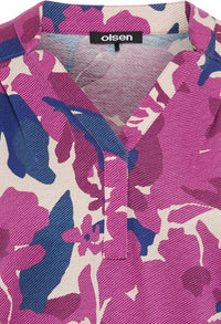 Floral Print V-Neck Blouse