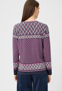 Abstract Print Long Sleeve Top