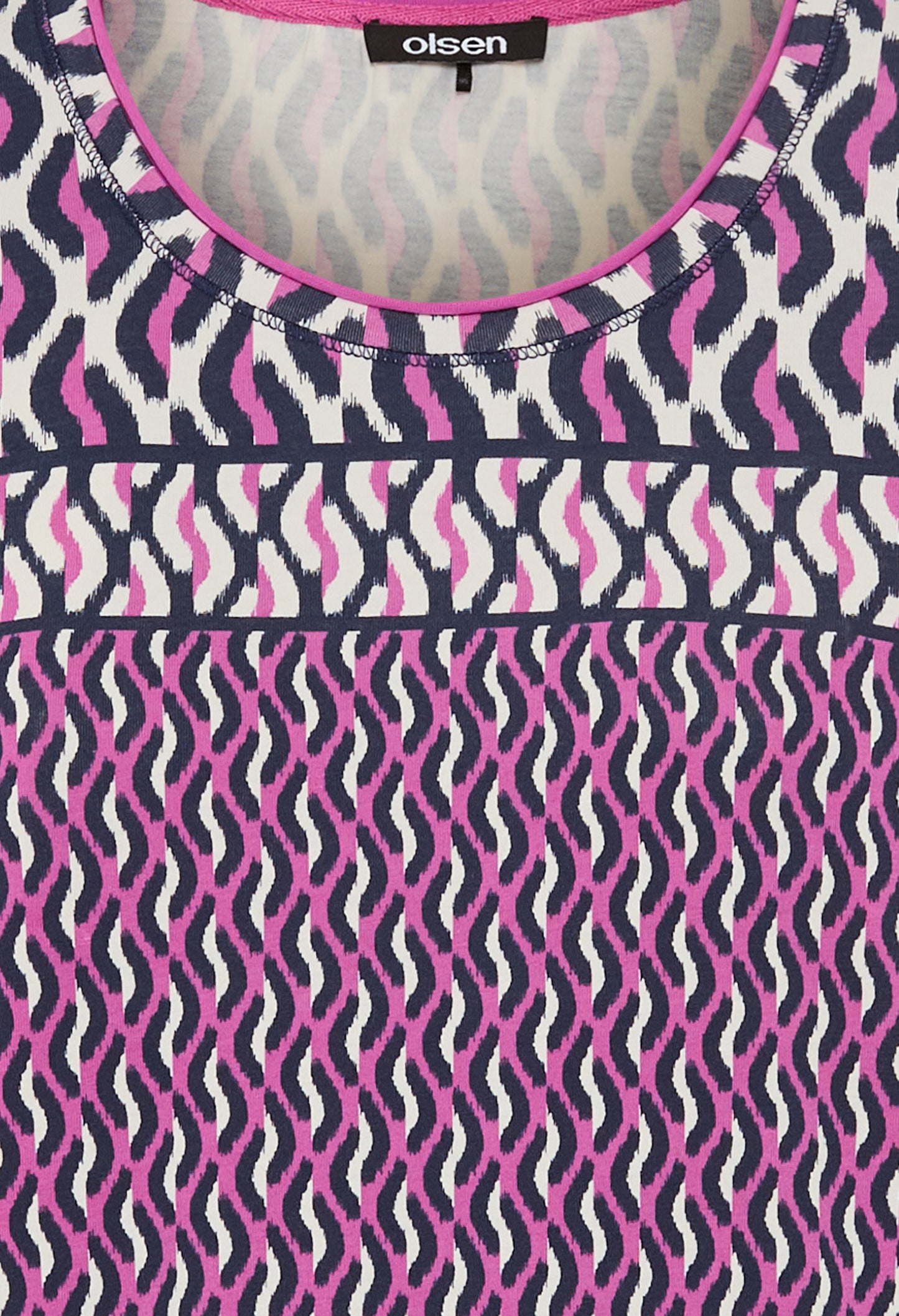 Abstract Print Long Sleeve Top