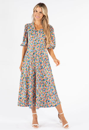 Miami Floral Print Dress