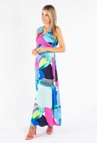 Sleeveless Wrap Midi Dress