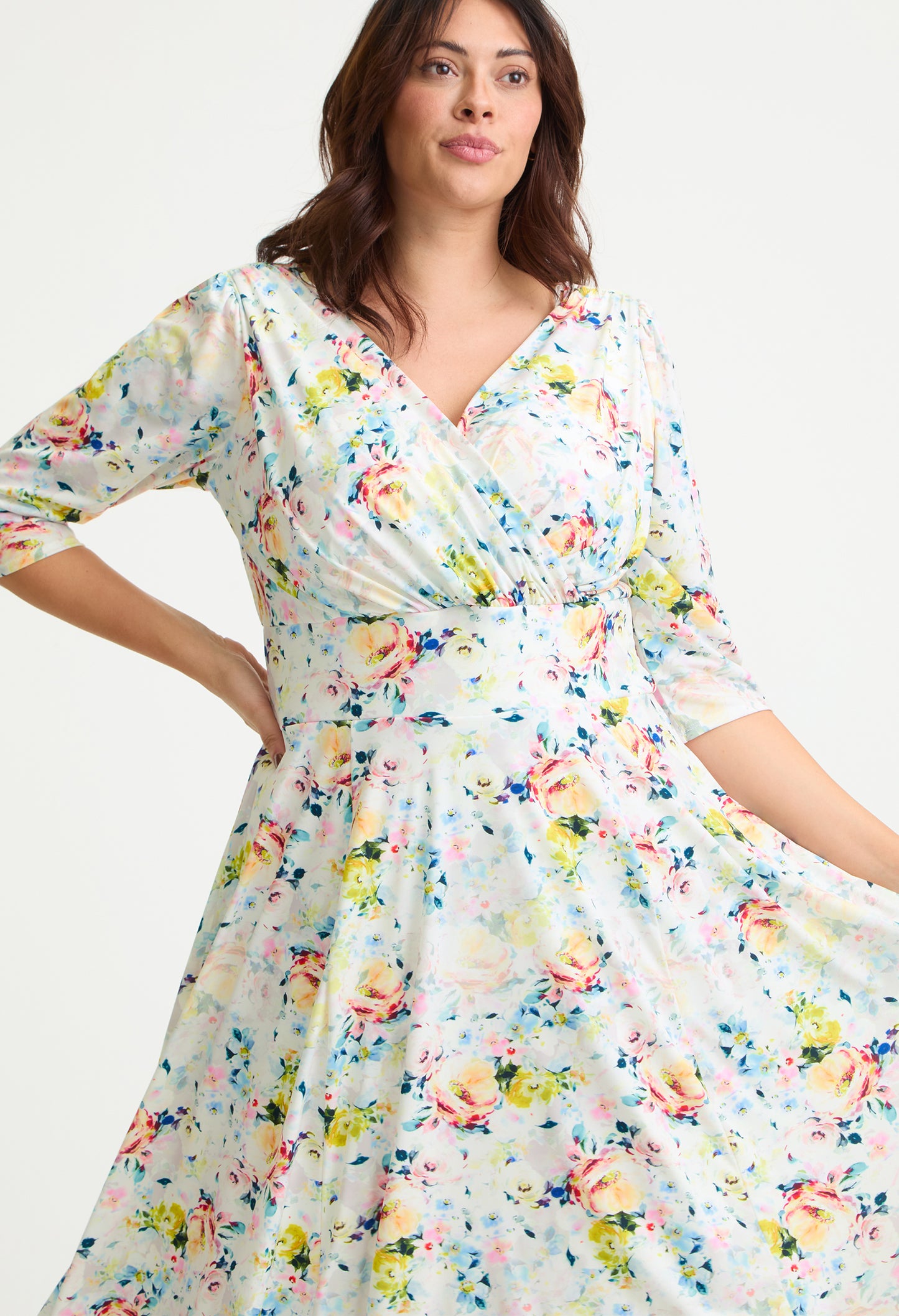 Helena Curve+ Midi Dress