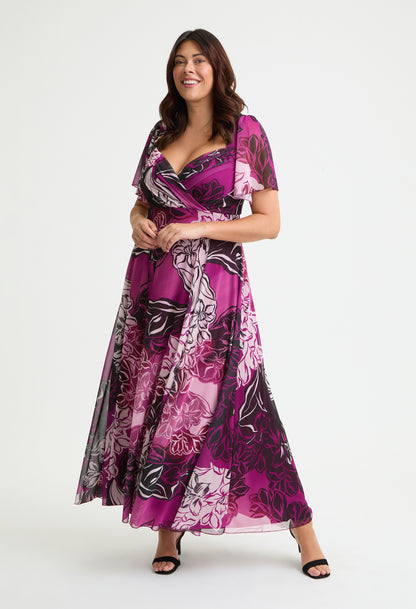 Kemi Bolero Wrap Bodice Maxi Curve+ Dress