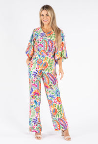 Floral Open Back Jumpsuit