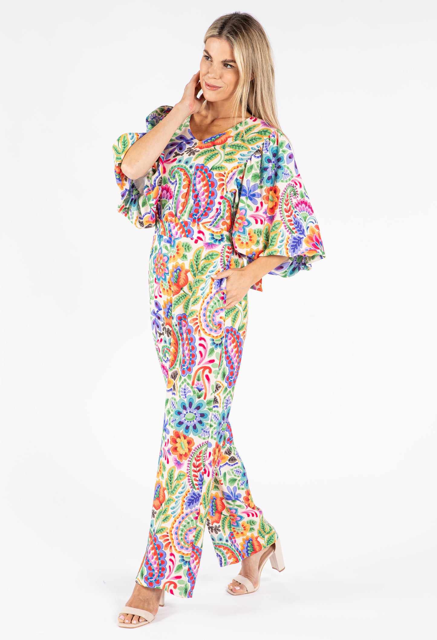 Floral Open Back Jumpsuit