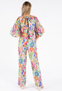 Floral Open Back Jumpsuit
