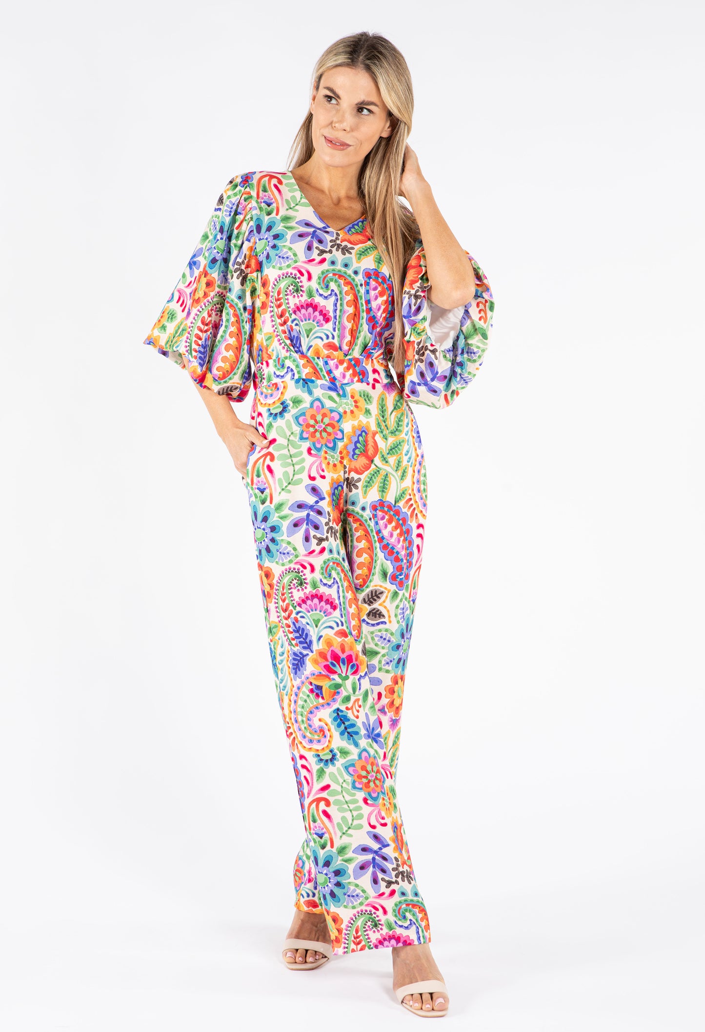 Floral Open Back Jumpsuit