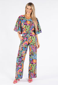 Floral Open Back Jumpsuit