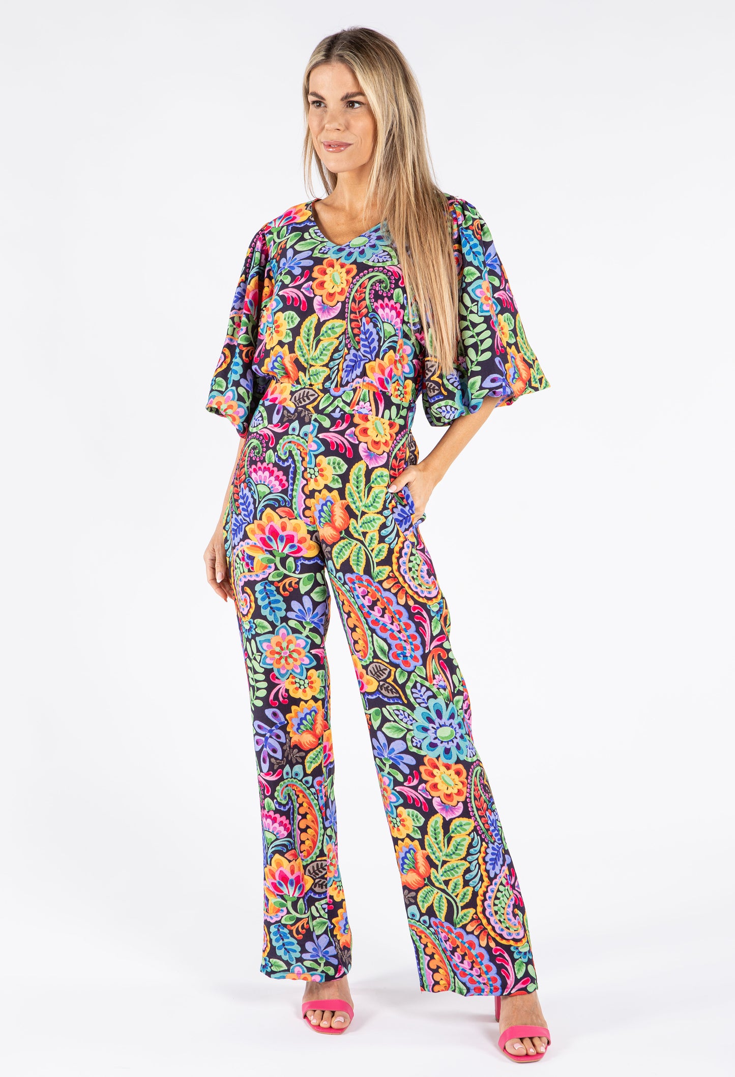 Floral Open Back Jumpsuit