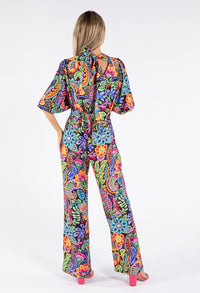 Floral Open Back Jumpsuit