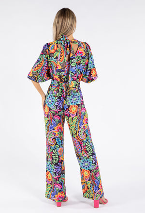 Floral Open Back Jumpsuit