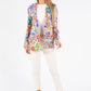 Floral Print Open Blazer