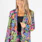 Floral Print Open Blazer