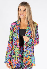 Floral Print Open Blazer