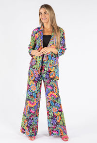 Floral Print Open Blazer